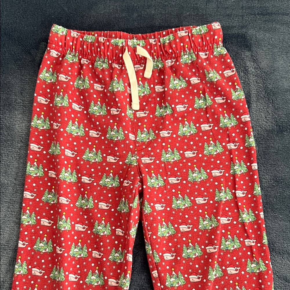 Vineyard Vines Christmas Red and Green Kids knit Pajama Bottoms